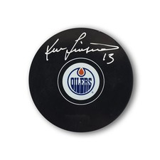 Ken Linseman Autographed Edmonton Oilers Hockey Puck