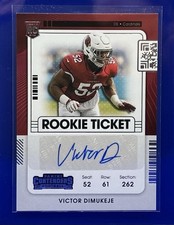 2021 Contenders Rookie Ticket RC Auto #242 Victor Dimukeje Arizona Cardinals