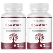 Boostaro -Healthy Blood Sugar Level Support Dietary Supplement - 2 Bottles