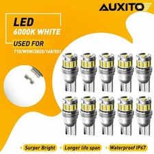 AUXITO T10 LED License Plate Light Bulbs 6000K Super Bright White 168 2825 194