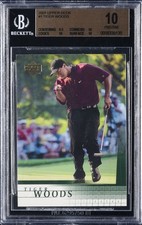 2001 UD #1 TIGER WOODS ROOKIE RC BGS 10