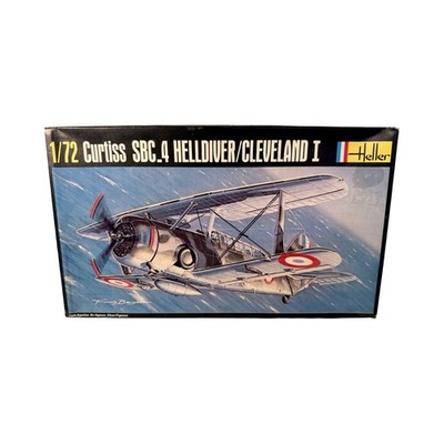 Vintage 1980 Heller Curtiss SBC-4 Helldiver 1/72 Scale Airplane Model Kit 285