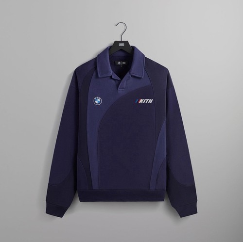 Kith for BMW Nelson Rugby in Techno Violet Men’s Size S Cotton Fleece Pullover