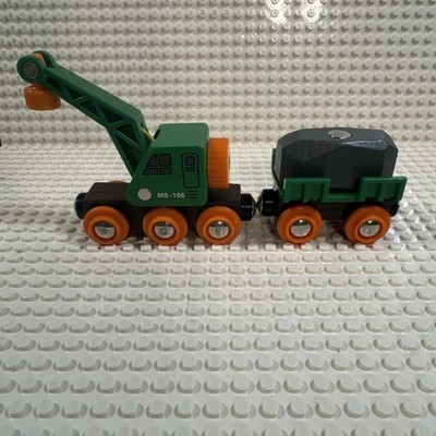 BRIO 33698 WOOD WORLD CLEVER CRANE WAGON - USED