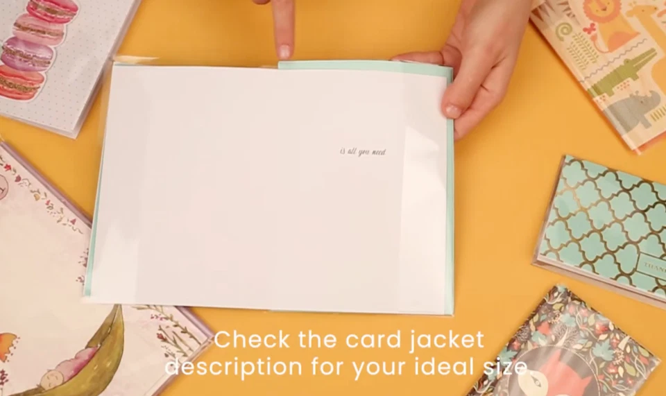 CRYSTAL CLEAR CARD JACKETS FOR CJA2 ENVELOPE & CARD- SIZE 5 15/16" x 8 7/8" (76) - Image 4 of 4