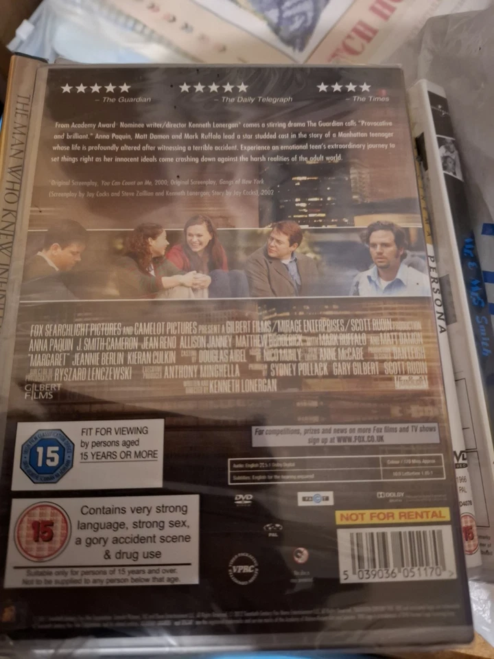 MARGARET 2011 DVD ANNA PAQUIN MATT DAMON R2 UK Brand New Factory Sealed  - Image 2 of 2