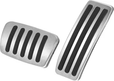 X AUTOHAUX 1 Set Anti Slip No Drilling Aluminum Alloy Brake and Gas Accelerator 