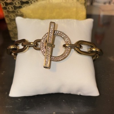 Michael Kors Cityscape Chunky Link Gold-Tone Toggle Bracelet 8''