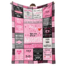 Christmas Daughter Gifts Mom Dad Birthday Blanket 50x60 Inch Holiday Present