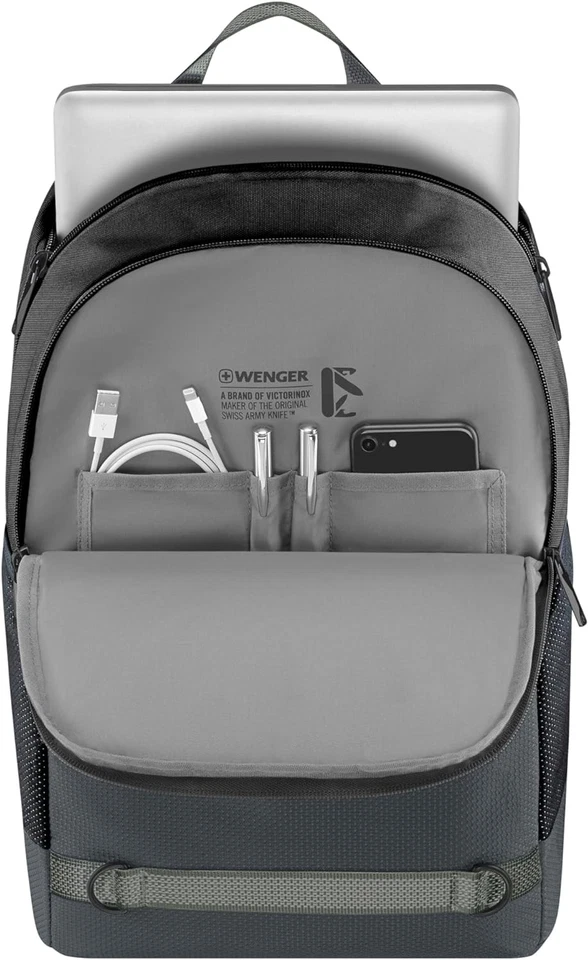 Mochila para portátil Wenger, Next 24, Tyon, 15,6", negra gravedad, negra, ESTÁ Foto 3 de 4