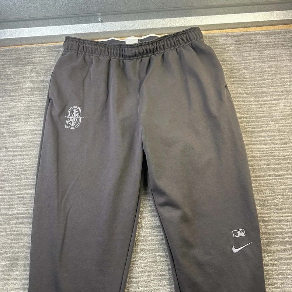 Pantalones Nike de los Seattle Mariners para hombre extra grandes grises emitidos por el jugador del equipo Foto 3 de 4