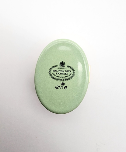 HALCYON DAYS MARKED EVIE ENGLISH ENAMEL HINGED AMY RAINBOW VINTAGE TRINKET BOX ! - 第 8/12 張圖片
