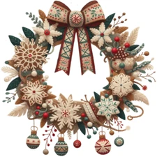 30 Custom Country Christmas Wreath Personalized Address Labels