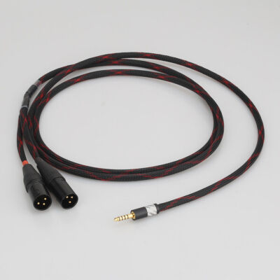 4.4mm Jack Male to 2x XLR 3-Pin Plug HI-FI Audio Cable for pha2a wm1a 1z zx300a