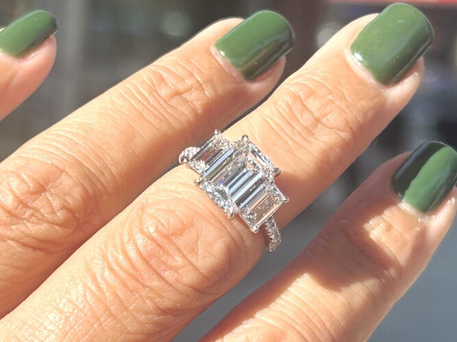 Emerald Cut Diamond 10 Million Dollar Wedding Ring Expensive Celeb
