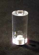 Lamp Finial-TRANSITIONAL ACRYLIC CYLINDER 2" Ht. CLEAR-FS