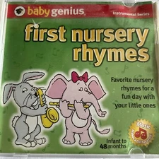 BABY GENIUS: FIRST NURSERY RHYMES - Infants to 48 Months Children's CD Music