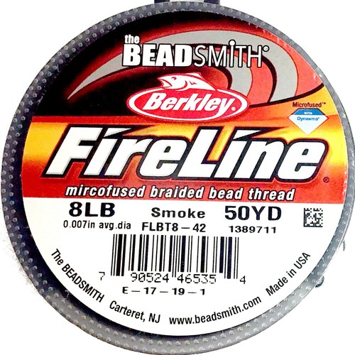 Cordón de hilo de rebordear FireLine 4 lb 6 lb 8 lb cristal humo 50 yardas joyería - Imagen 11 de 20