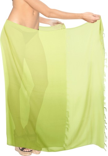 LA LEELA Women's Swimsuit Cover Up Beach Wrap Skirt Sarongs One Size Green_Z166 - Bild 3 von 3