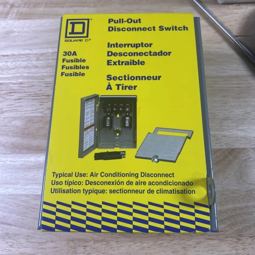 Square D FP221R Pull-Out Disconnect Switch Fusible 30amp 240V