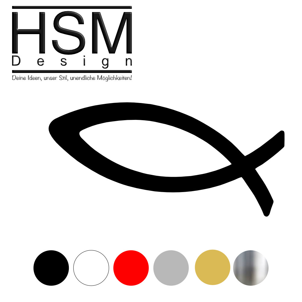 Auto Aufkleber Fisch Weiß Autoaufkleber Ichthys Jesus