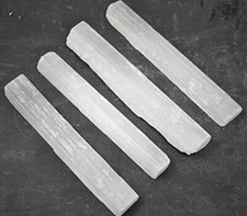 Bacchetta SELENITE Minerale grezza  PIETRA DEGLI ANGELI Chakra cristalloterapia