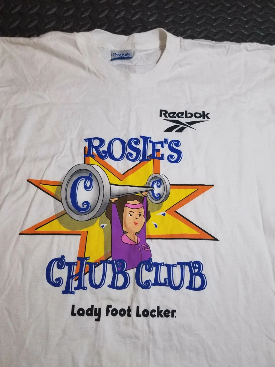 Vintage Rosie O Donnell Chub Club Show Reebok mens Shirt lady foot locker promo