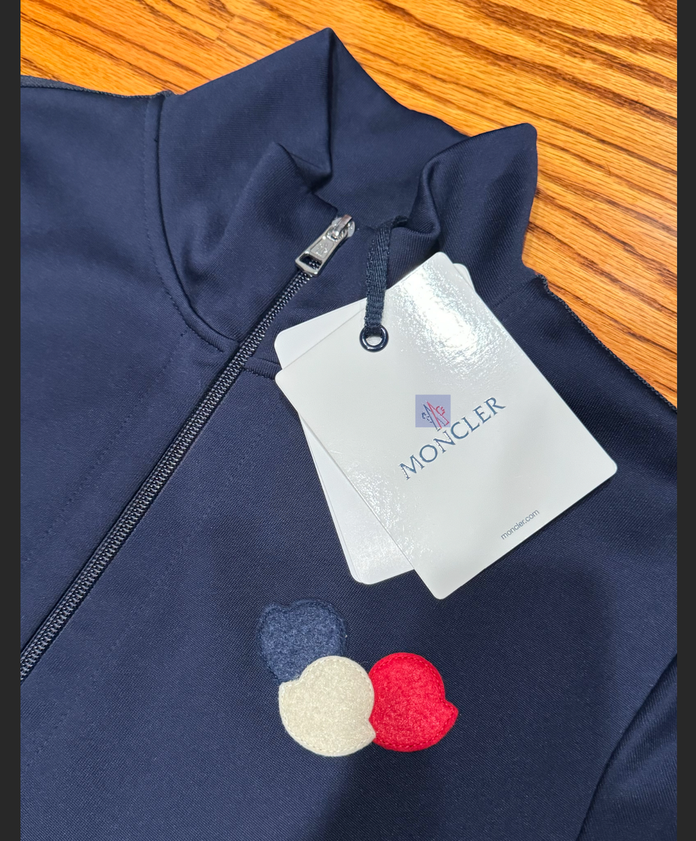 NEW Men Moncler Sweatshirt Zipper Sweater Navy US Size 2 NEW Men Moncler Sweatshirt Zipper Sweater Navy US Size 2