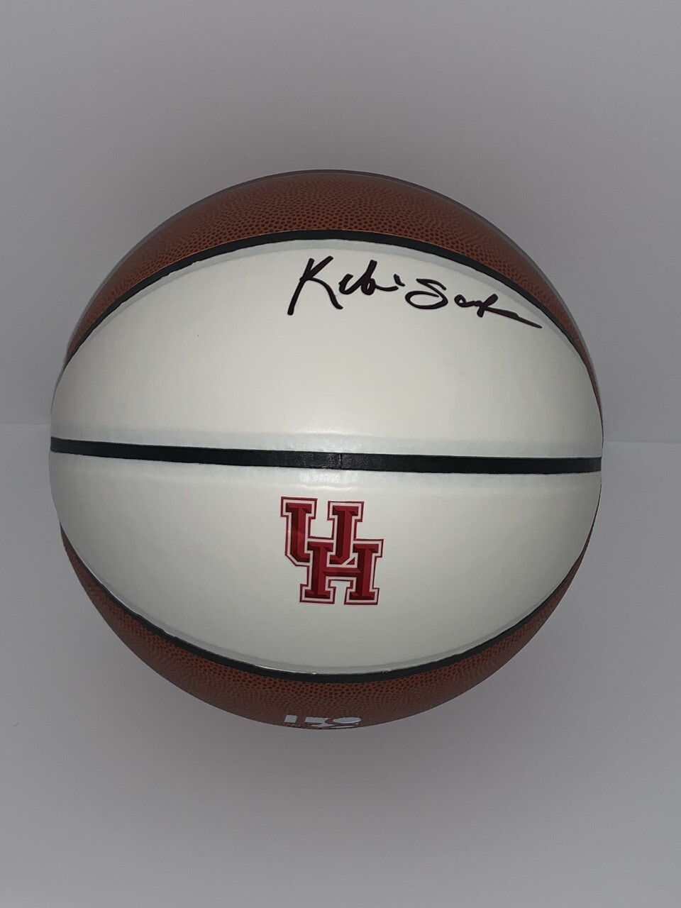 KELVIN SAMPSON SIGNED BASKETBALL HOUSTON COUGARS COACH AUTOGRAPHED PROOF PSA COA 