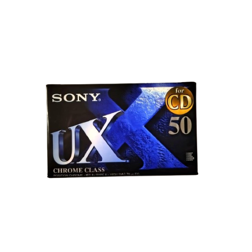 SONY UX 50 CHROME CLASS TYPE II AUDIO CASSETTE NUOVO SIGILLATO