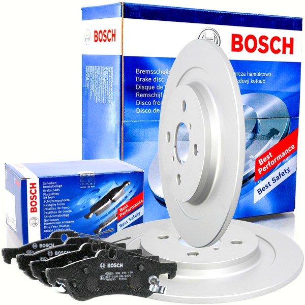 2X Bosch 0986479C05 Bremsscheiben 278Mm + BeläGe Hinten FüR Yaris Charade Viii-image