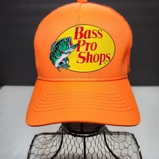 Bass Pro Shops Mesh Gone Fishing Men's Snapback - Blazing Orange OSFA - NWOT