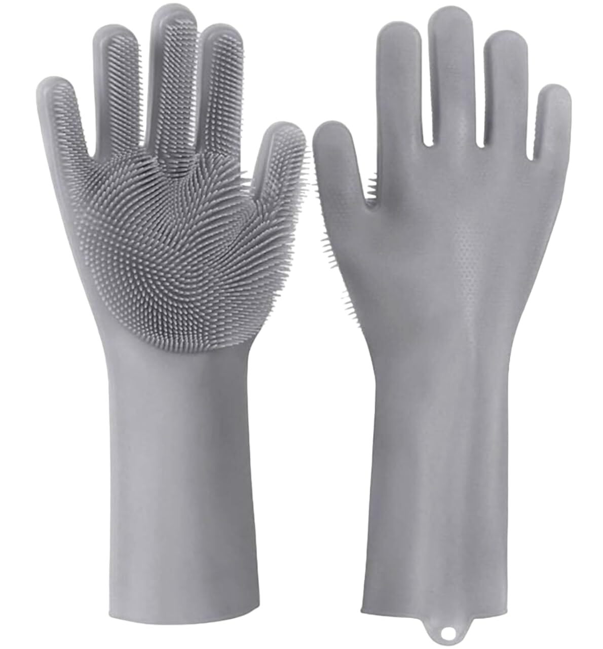 Silicone Dishwashing Gloves Grooming Rubber Scrubbing Gloves Kitchen, Cars, a...