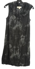 Michael Kors Women’s Dress XS Black Gray Tie Dye Shift Sleeveless Pullover Knit 