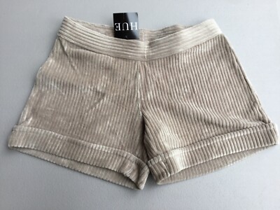 NWT Women's Hue Wide Wale Corduroy Shorts Size XS Pumice #1397L
