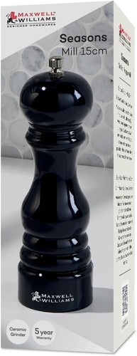 Maxwell & Williams Salt & Pepper Seasons Mill, Black, 15 cm - Picture 3 of 6