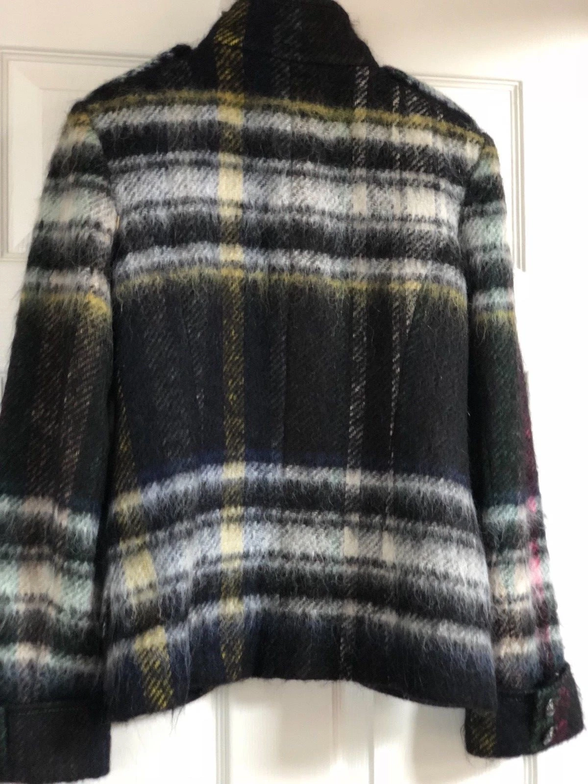 GIACCA CHANEL PRE AUTUNNO 2013A PARIGI EDIMBURGO NUOVA MOHAIR TWEED BOTTONI CC FR38 40