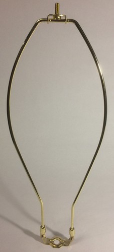 B&P Lamp Harp - 7.5 Inch, Brass Plated, Regular Weight, Compatible With Standard Finials - View #12