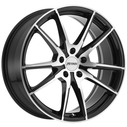4-Petrol P0A 17x8 5x110 +40mm Black/Machined Wheels Rims 17