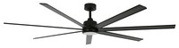 Energiespar Deckenventilator Mit Led Licht Schwarz 183Cm Dc LüFter Fernbedienung