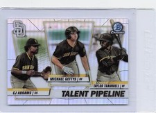 2020 BOWMAN CHROME TALENT PIPELINE REFRACTORS MICHAEL GETTYS/CJ ABRAMS/TRAMMELL