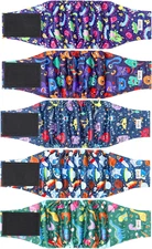 5 Pack Dog Diapers Male Reusable, Premium Belly Bands for Male Dogs, High Absorb