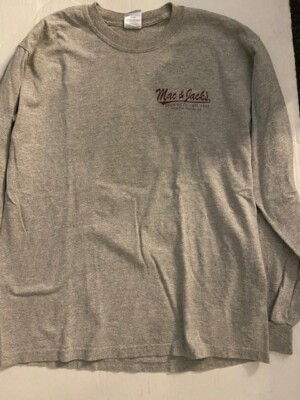 VINTAGE MAC & JACKS BEER BREWING COMPANY LONG SLEEVE T-SHIRT REDMOND WA
