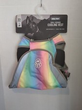 Brand New Canada Pooch Chill Seeker Dog Cooling Vest - Pastel Rainbow - Size 22