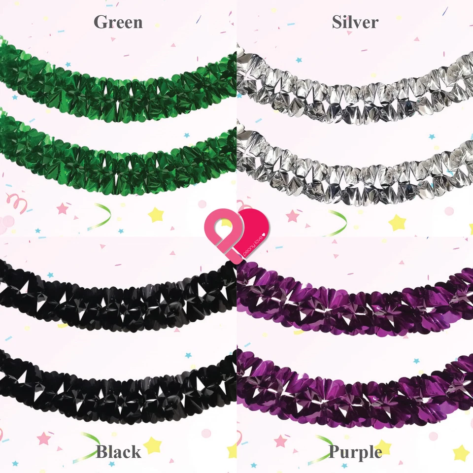 Guirnalda vintage de vid floral de lámina metálica de 12' telón de fondo cortina decoración de fiesta foto Foto 4 de 4