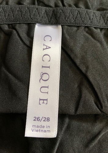 Plus Sz 26/28 Cacique Babydoll Chemise Lingerie Black Sexy Slip 3X Gown Sparkle - Picture 7 of 8