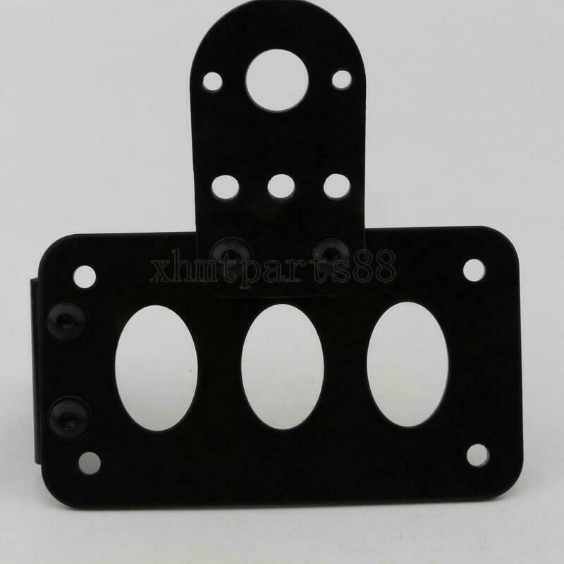 Black Motorcycle Side Mount License Plate Bracket Holder For Harley-Davidson US - Изображение 4 из 4