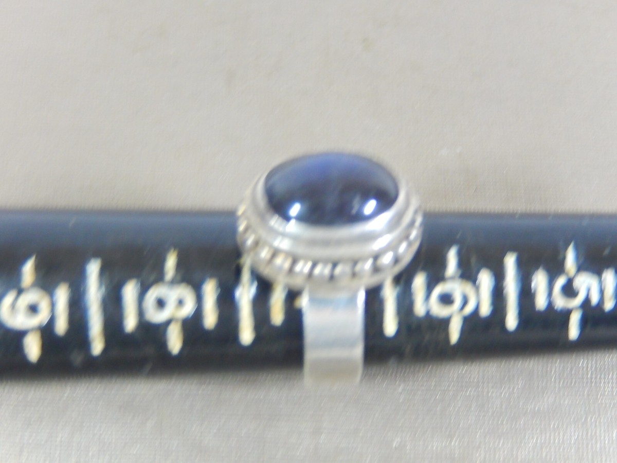 KALEVALA KORU FINLAND 925 STERLING SILVER DEEP BLUE MOONSTONE