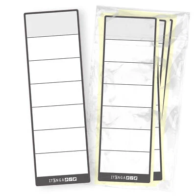 itenga 50x Aufkleber Ordnerschild Rückenschild selbstklebend Haftpapier 6x19cm