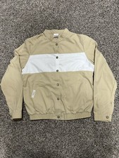 Vintage Wrangler Junior 15 Windbreaker snap down tan with large white strip